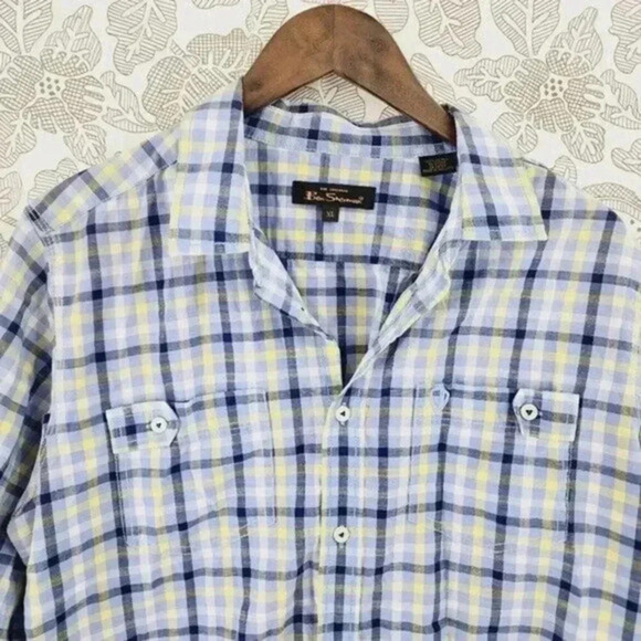 Ben Sherman Button down Long sleeve Plaid Men's XL - Picture 3 of 8
